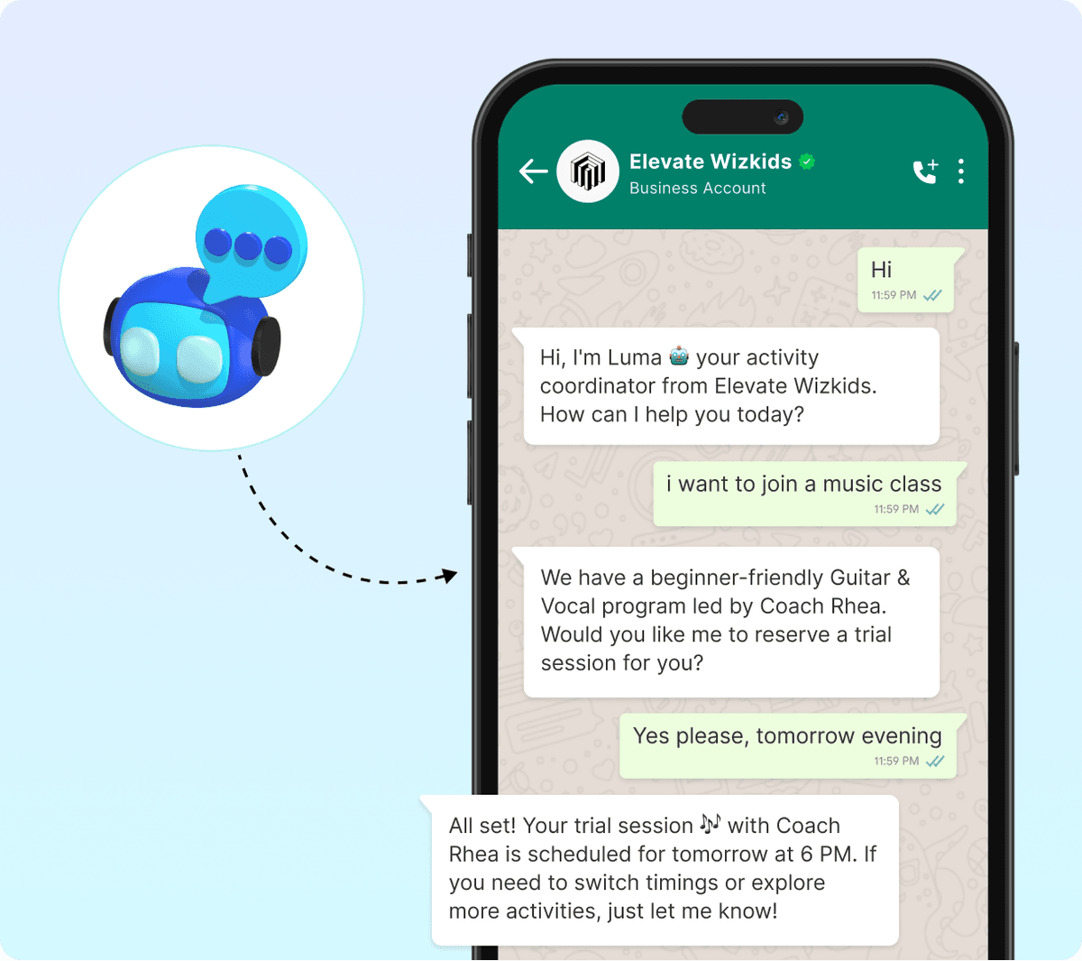 Interested prospects on WhatsApp get instant, intelligent responses