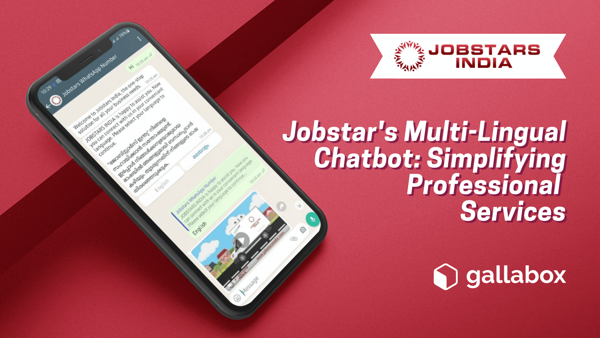 Jobstar's Multi-lingual WhatsApp Chatbot - Simplifying Professional Services