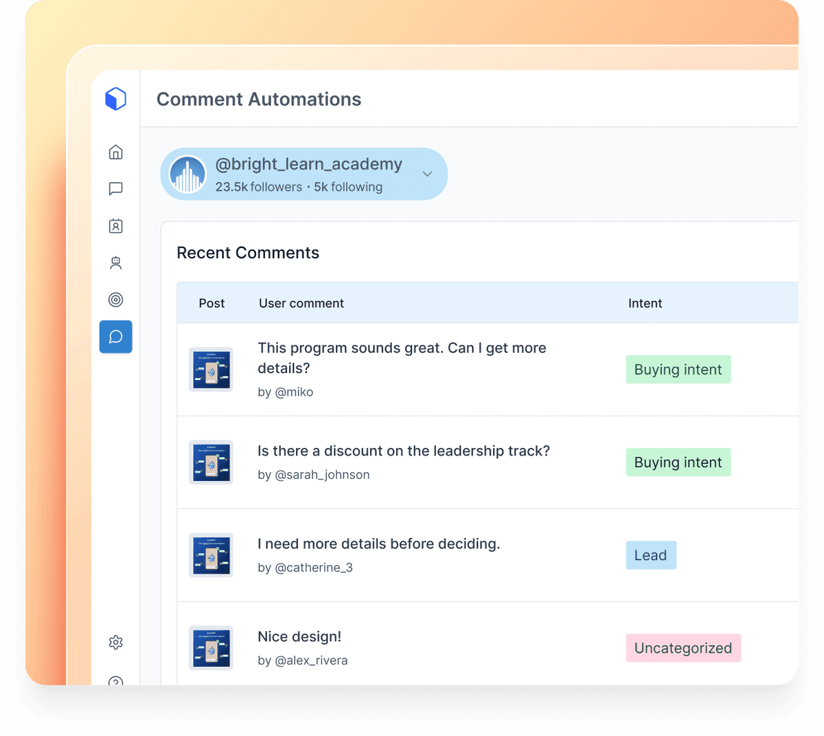 Instagram engagement turns into qualified leads instantly