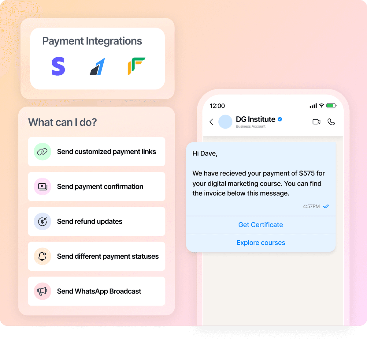 Payment conversations become frictionless
